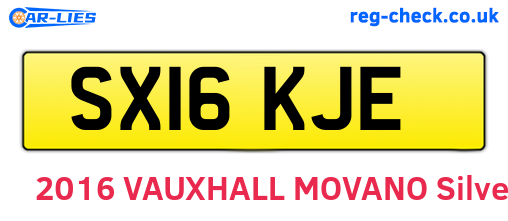 SX16KJE are the vehicle registration plates.