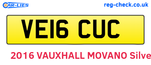 VE16CUC are the vehicle registration plates.