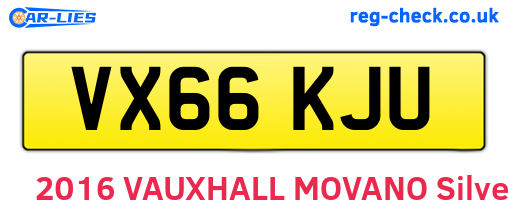 VX66KJU are the vehicle registration plates.