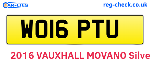 WO16PTU are the vehicle registration plates.