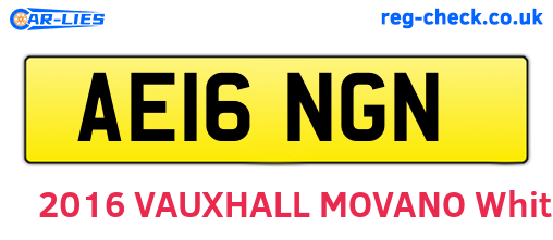 AE16NGN are the vehicle registration plates.