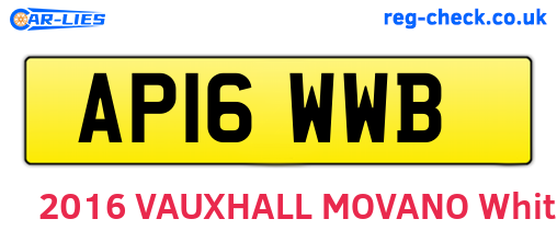 AP16WWB are the vehicle registration plates.