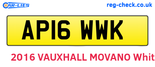 AP16WWK are the vehicle registration plates.