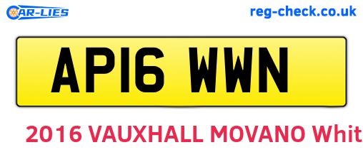 AP16WWN are the vehicle registration plates.