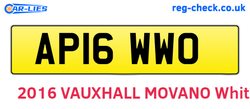 AP16WWO are the vehicle registration plates.