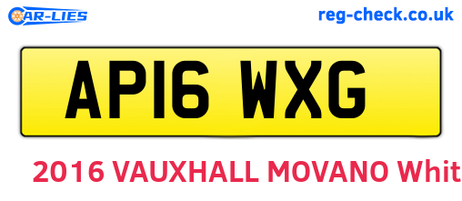 AP16WXG are the vehicle registration plates.