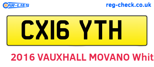 CX16YTH are the vehicle registration plates.