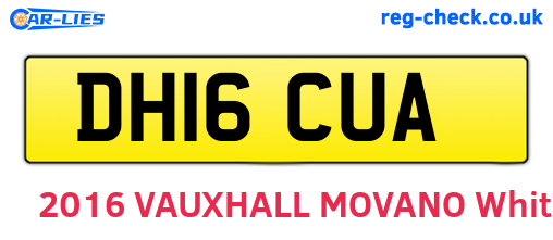 DH16CUA are the vehicle registration plates.