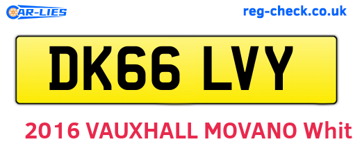 DK66LVY are the vehicle registration plates.