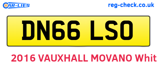 DN66LSO are the vehicle registration plates.