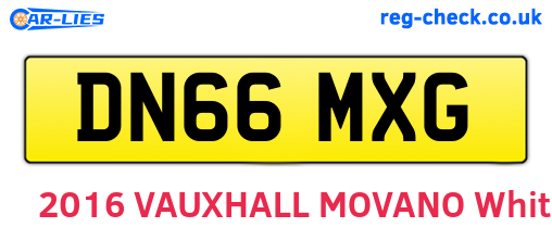 DN66MXG are the vehicle registration plates.
