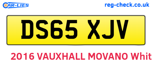 DS65XJV are the vehicle registration plates.