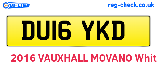 DU16YKD are the vehicle registration plates.