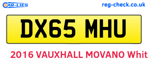 DX65MHU are the vehicle registration plates.