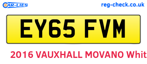 EY65FVM are the vehicle registration plates.