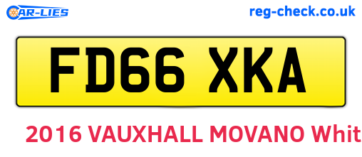 FD66XKA are the vehicle registration plates.