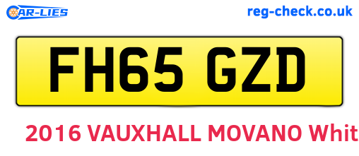 FH65GZD are the vehicle registration plates.