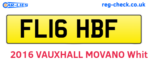 FL16HBF are the vehicle registration plates.