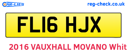 FL16HJX are the vehicle registration plates.