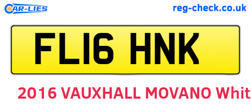 FL16HNK are the vehicle registration plates.