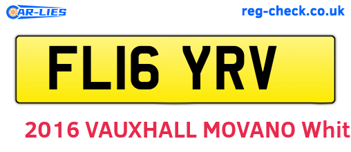 FL16YRV are the vehicle registration plates.
