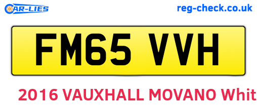 FM65VVH are the vehicle registration plates.
