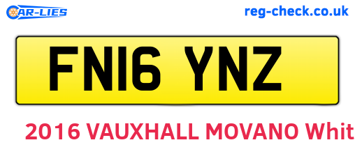 FN16YNZ are the vehicle registration plates.