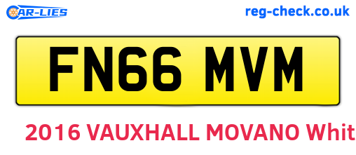 FN66MVM are the vehicle registration plates.