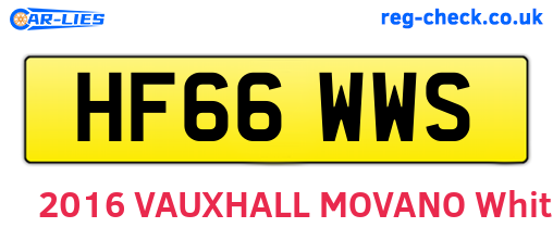 HF66WWS are the vehicle registration plates.