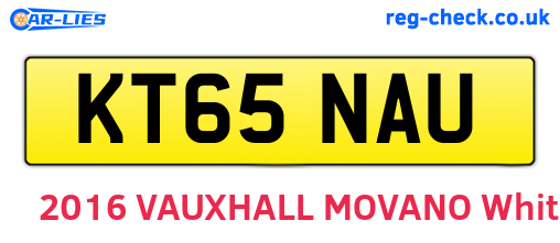 KT65NAU are the vehicle registration plates.
