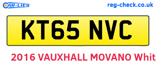 KT65NVC are the vehicle registration plates.