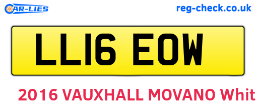 LL16EOW are the vehicle registration plates.