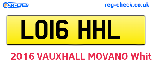 LO16HHL are the vehicle registration plates.