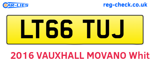 LT66TUJ are the vehicle registration plates.
