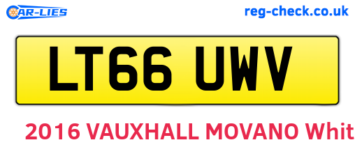 LT66UWV are the vehicle registration plates.