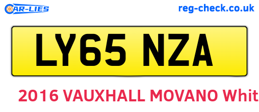 LY65NZA are the vehicle registration plates.