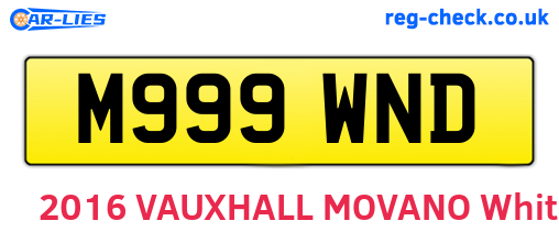 M999WND are the vehicle registration plates.