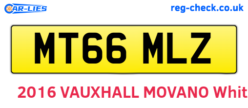 MT66MLZ are the vehicle registration plates.
