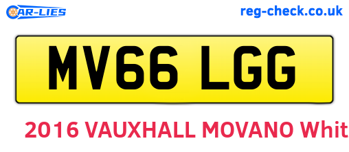 MV66LGG are the vehicle registration plates.
