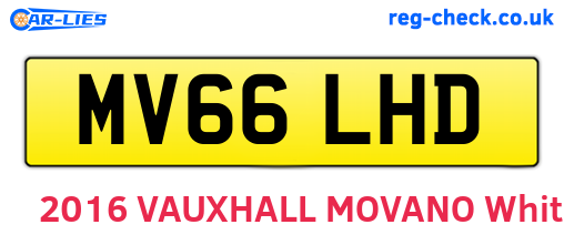 MV66LHD are the vehicle registration plates.