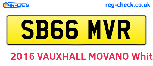 SB66MVR are the vehicle registration plates.
