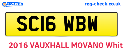SC16WBW are the vehicle registration plates.