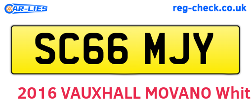 SC66MJY are the vehicle registration plates.