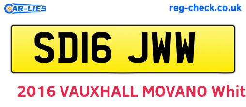 SD16JWW are the vehicle registration plates.
