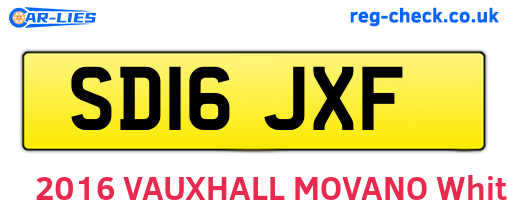 SD16JXF are the vehicle registration plates.