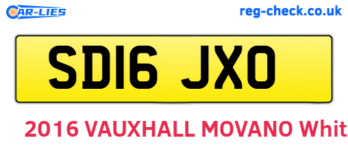SD16JXO are the vehicle registration plates.