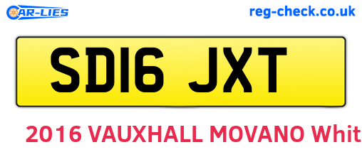 SD16JXT are the vehicle registration plates.