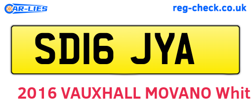 SD16JYA are the vehicle registration plates.