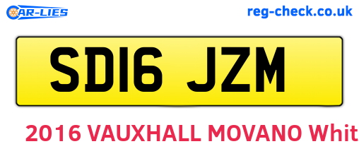 SD16JZM are the vehicle registration plates.