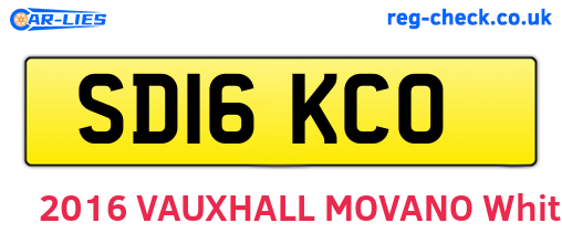 SD16KCO are the vehicle registration plates.